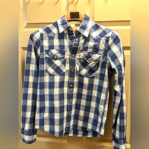 Hollister Western Style Plaid Shirt - size small